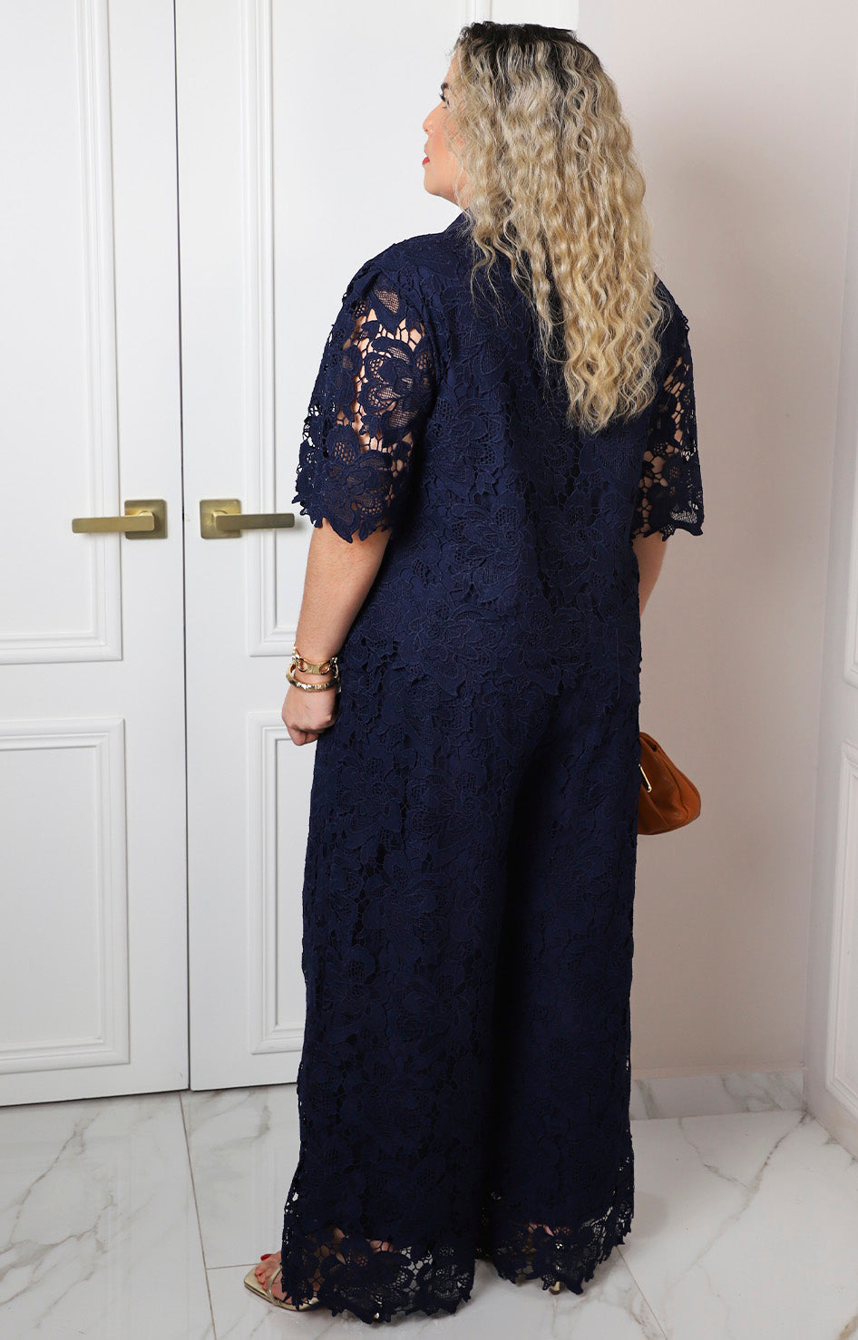 Conjunto camisero de guipur