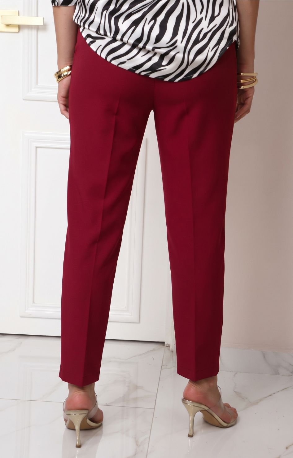 Pantalón recto de tiro alto