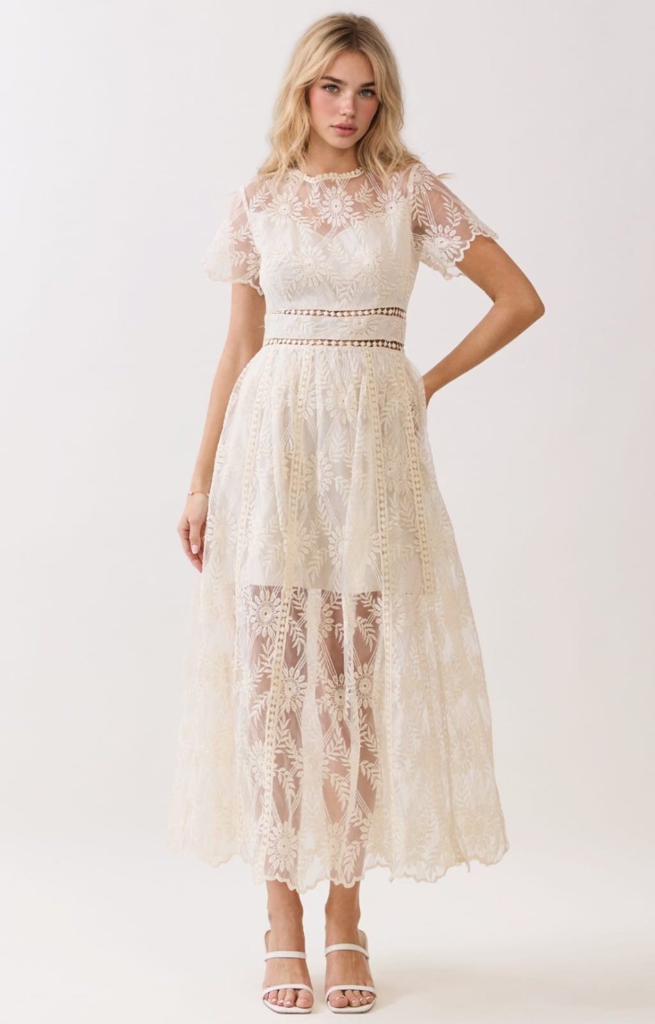 Vestido beige - VESTIDO LARGO REGULAR Boutiquemirel 