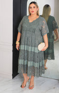 Vestido verde de encaje