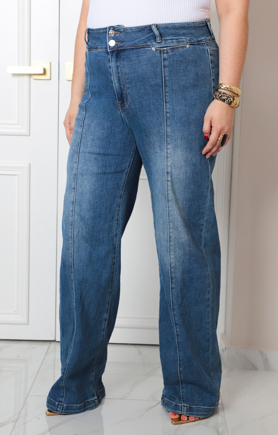 Pantalón de mezclilla tiro alto