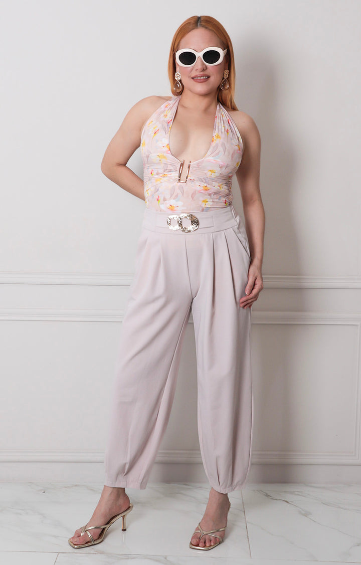 Pantalòn con hebilla dorado - PANTALON REGULAR Boutiquemirel 