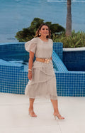Vestido fluido con capas - VESTIDO CORTO CURVY Boutiquemirel 