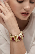 Pulsera dorados y rojos - PULSERA Boutiquemirel 