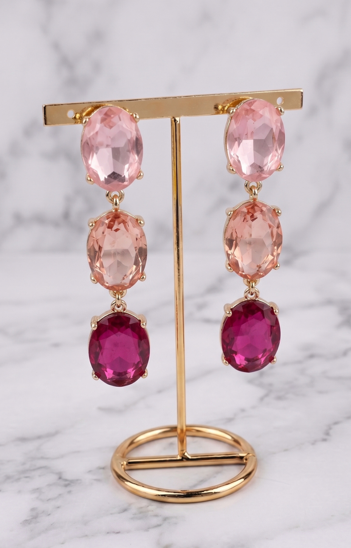Aretes largos con cristales multicolor - ARETES Boutiquemirel 