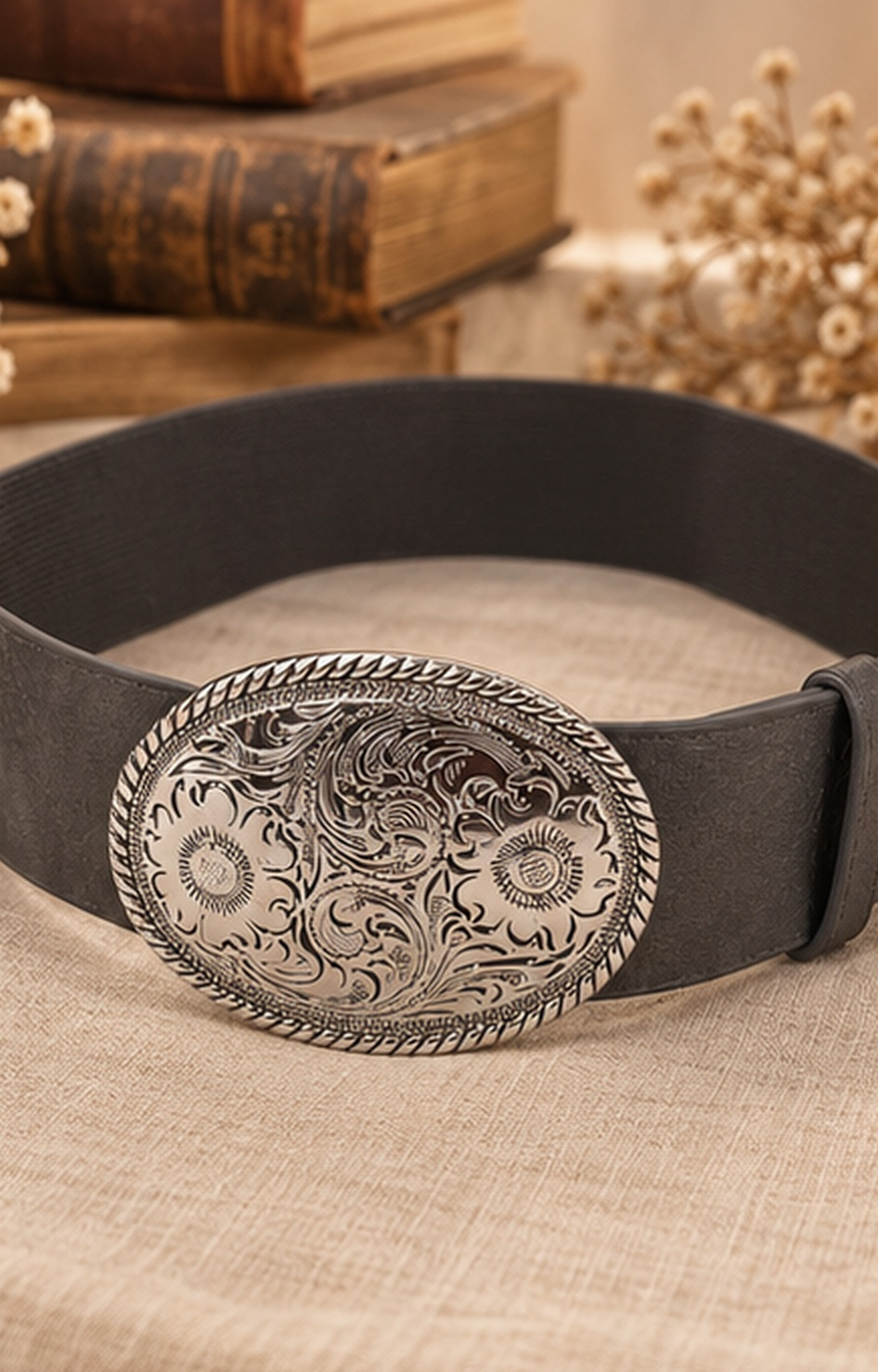 Cinturón vaquero Boutiquemirel con hebilla de filigrana decorativa