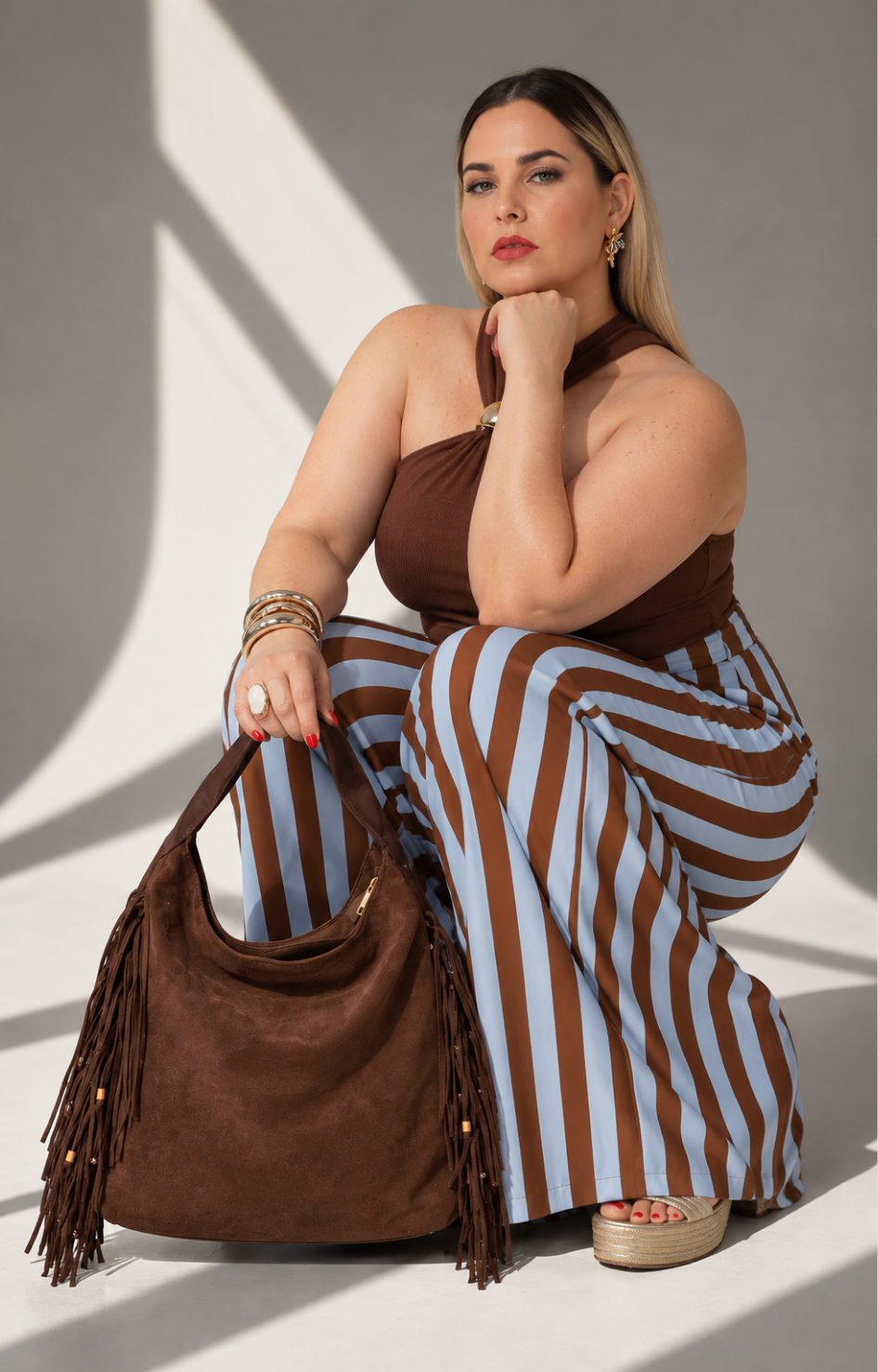 Bolsa hobo de gamuza