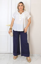 Blusa lisa con botones