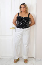 Blusa de tirantes polka dots