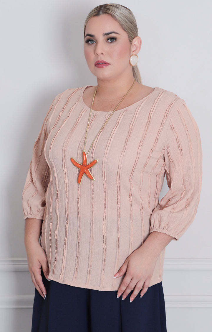 B*3-26*FUEGO*8550*BEIGE - BLUSAS CURVY Boutiquemirel 