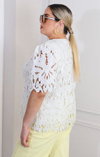 Blusa de guipiur con mangas