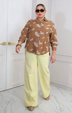 Blusa camisera con estampado paisley