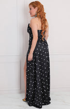 Vestido negro polka-dots - VESTIDO LARGO REGULAR Boutiquemirel 