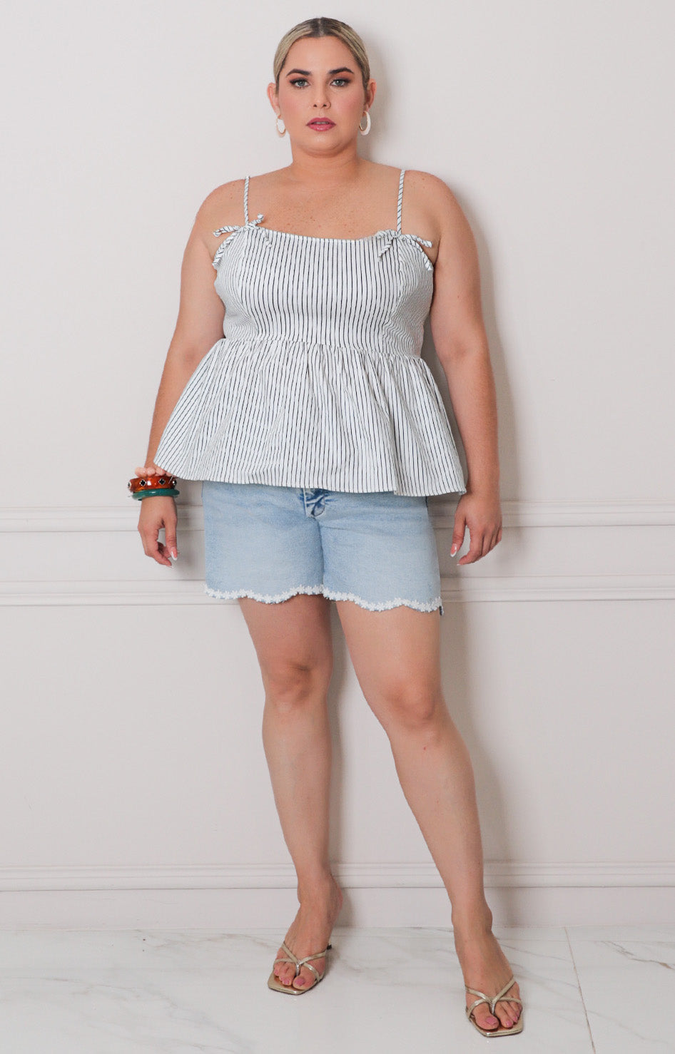 Blusa blanca de tirantes - BLUSAS CURVY Boutiquemirel 