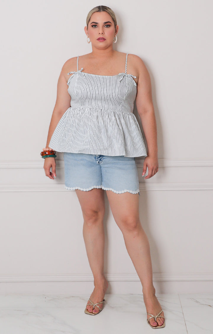 Blusa blanca de tirantes - BLUSAS CURVY Boutiquemirel 