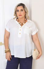 Blusa lisa con botones
