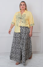Pantalon azul marino estampado - PANTALON CURVY Boutiquemirel 