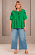 Blusa con tablones y lazo - BLUSAS CURVY Boutiquemirel 