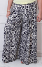Pantalon azul marino estampado - PANTALON CURVY Boutiquemirel 