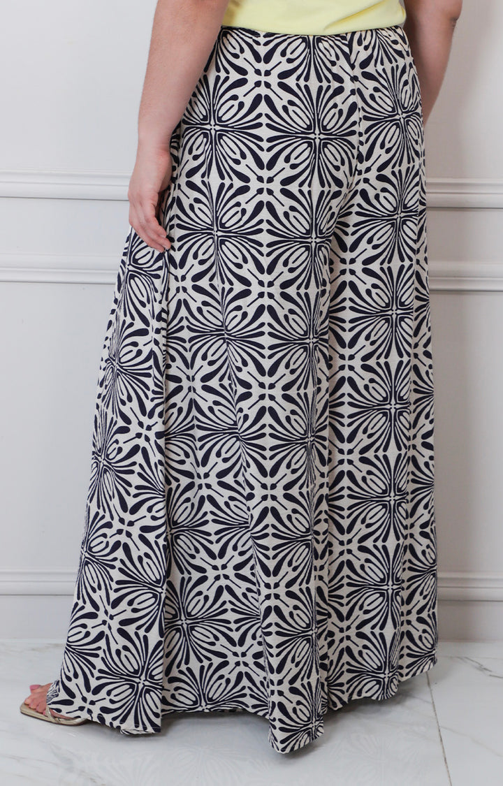 Pantalon azul marino estampado - PANTALON CURVY Boutiquemirel 