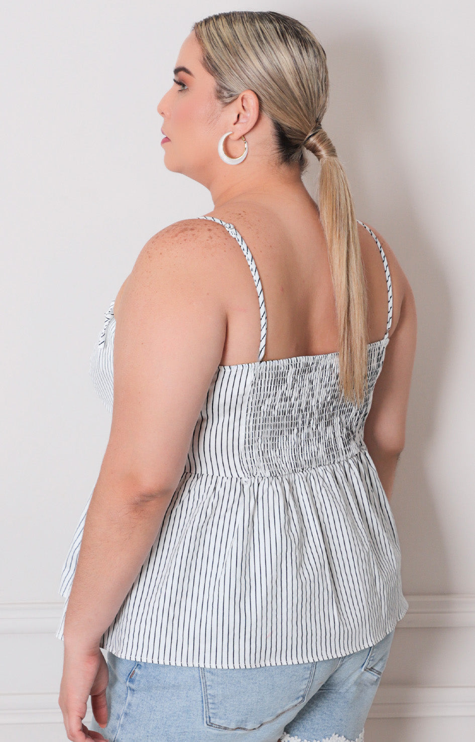 Blusa blanca de tirantes - BLUSAS CURVY Boutiquemirel 