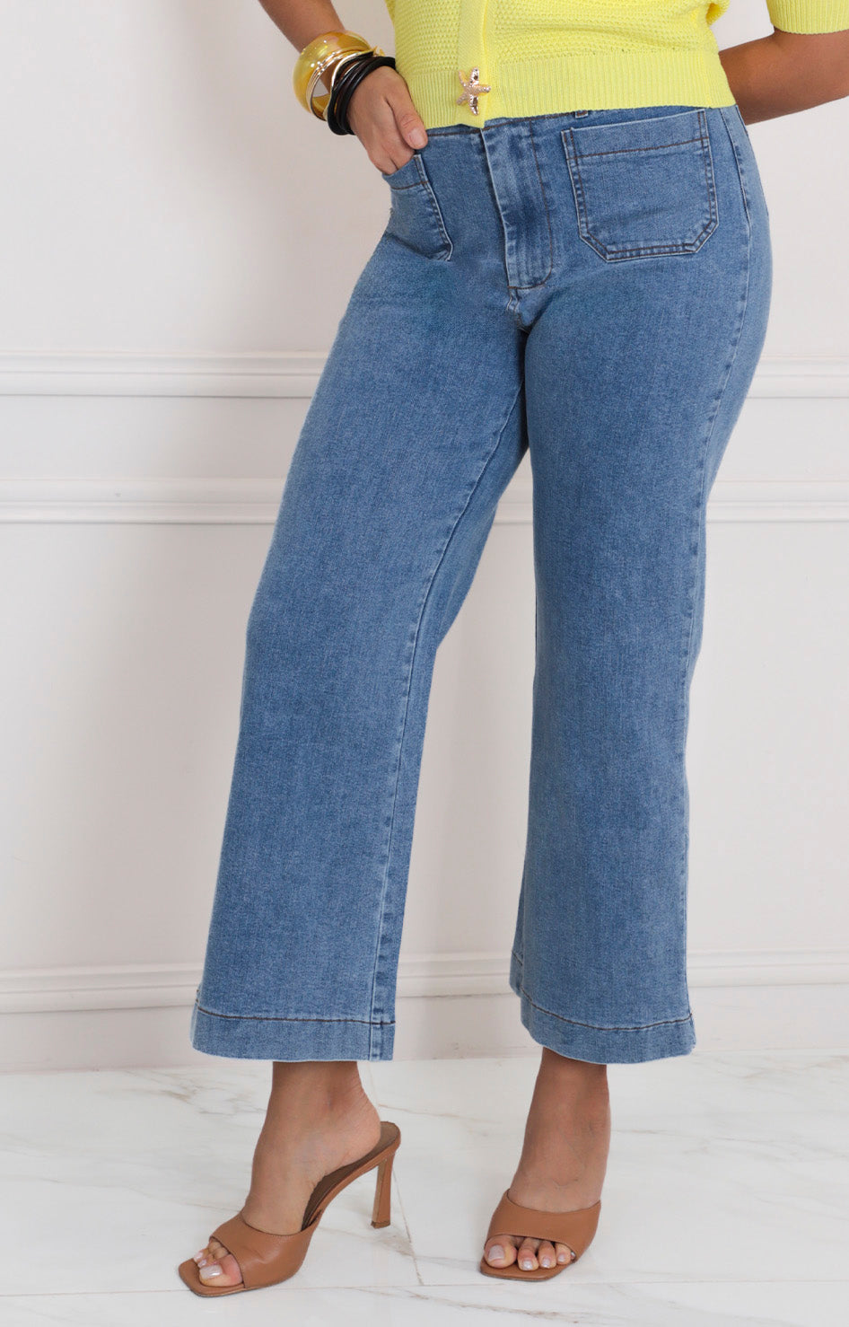 Pantalòn de mezclilla recto
