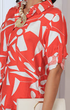 Conjunto estampado naranja