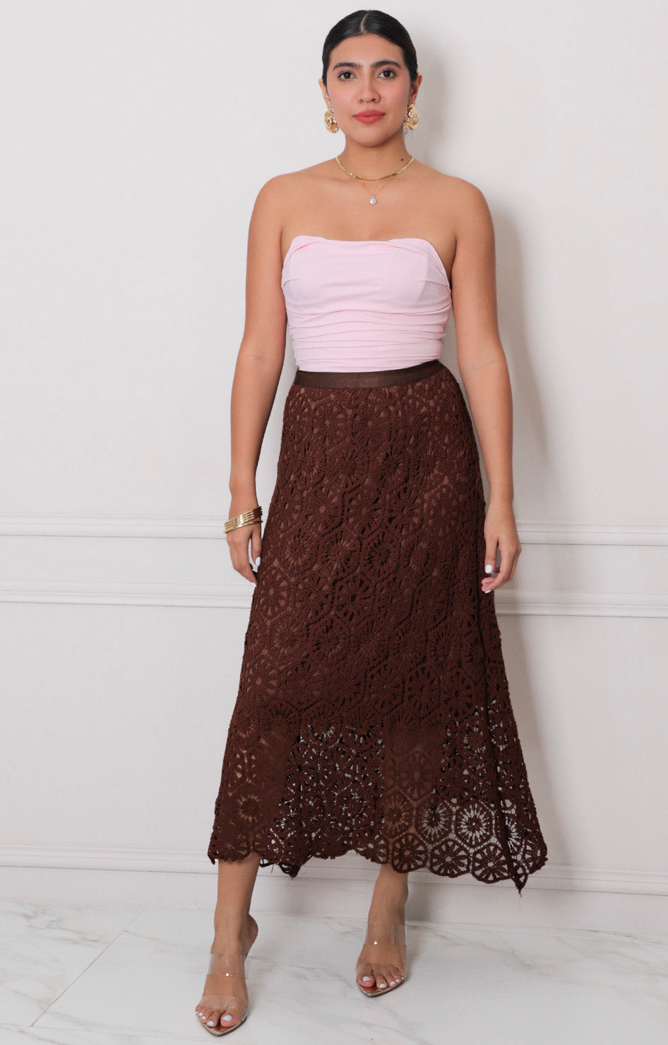 F*3-26*TABA*P-07*CAFE - FALDA REGULAR Boutiquemirel 