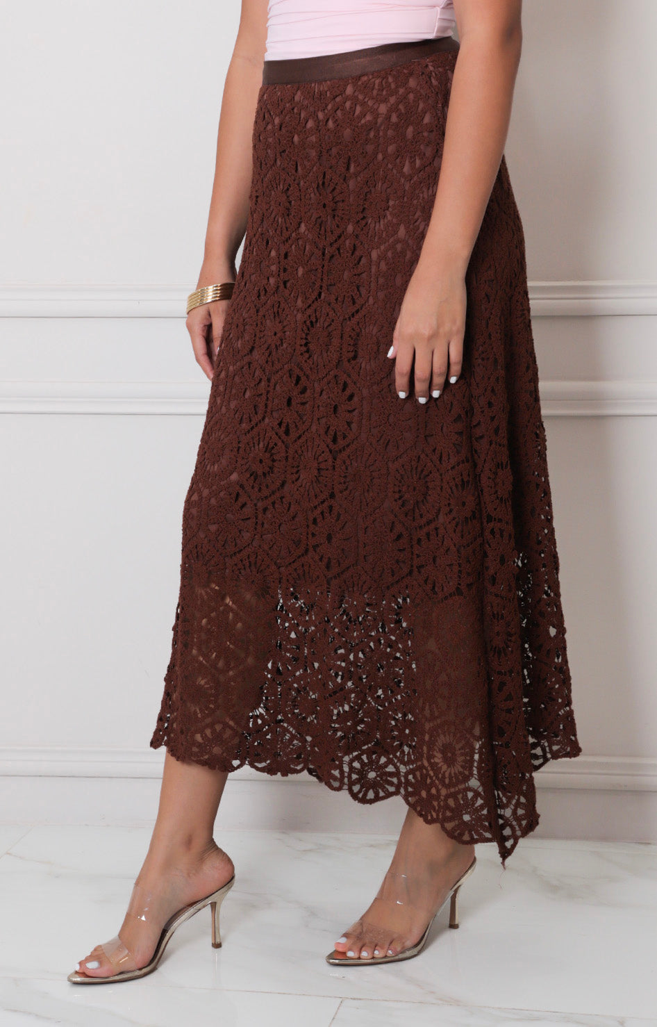 F*3-26*TABA*P-07*CAFE - FALDA REGULAR Boutiquemirel 