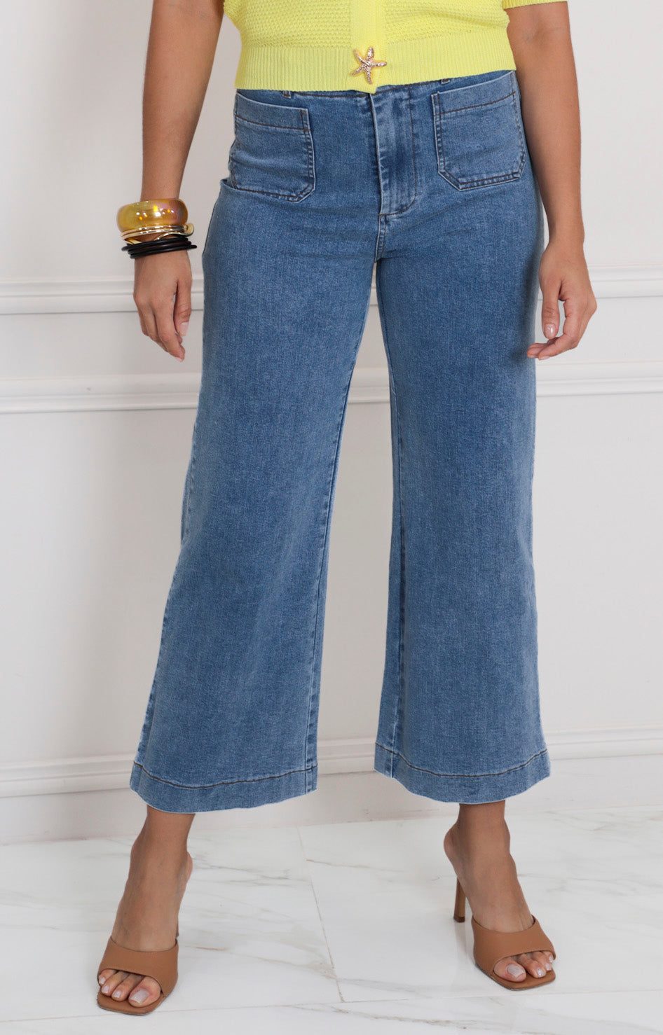 Pantalòn de mezclilla recto