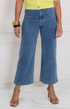 Pantalòn de mezclilla recto