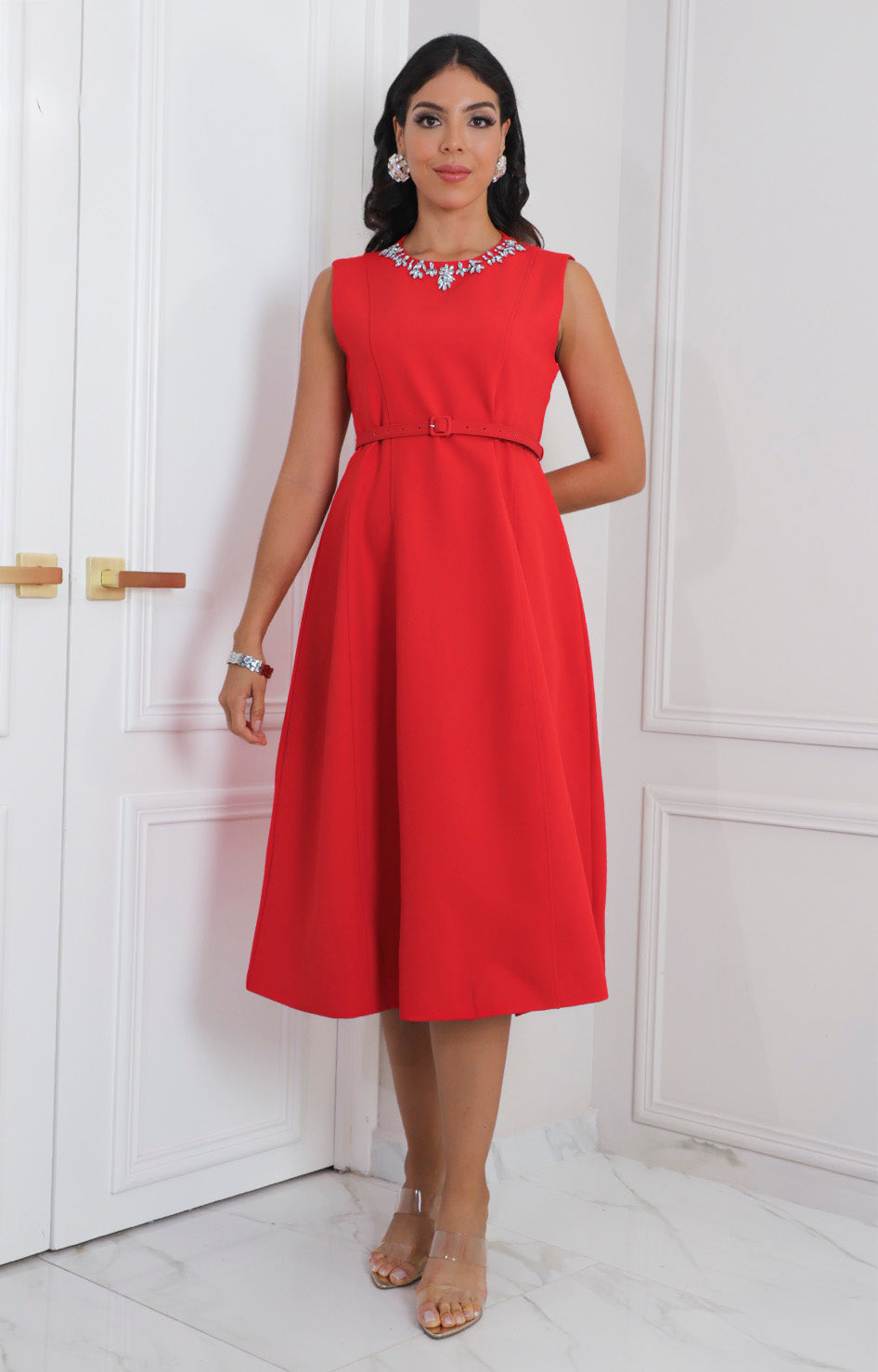Vestido largo rojo