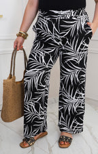 Pantalón negro estampado