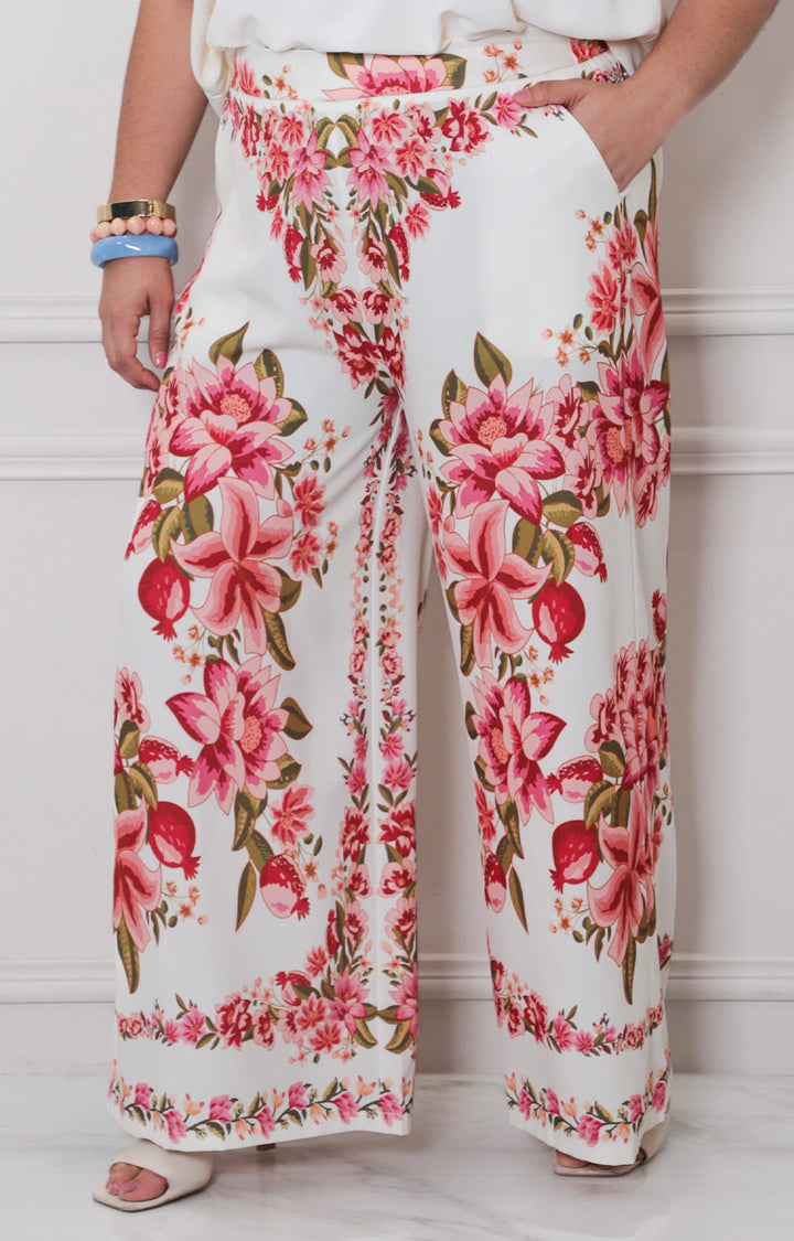 Pantalón beige estampado - PANTALON CURVY Boutiquemirel 