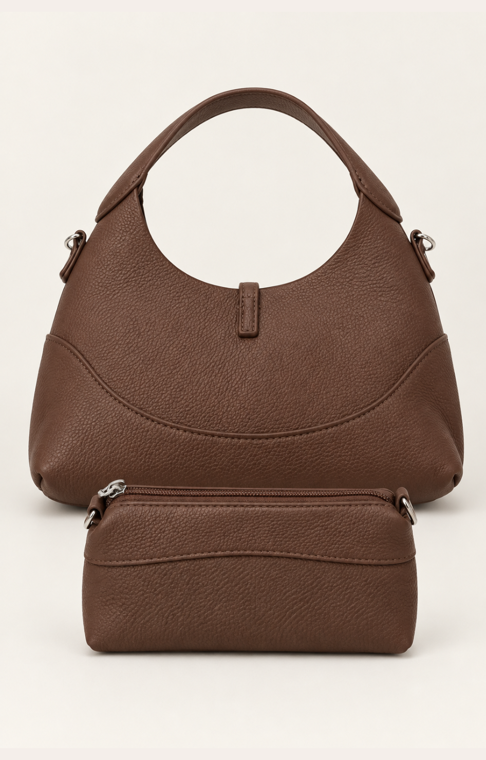 Bolsa hobo con bolsa pequeña a juego