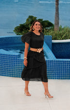 Vestido fluido con capas - VESTIDO CORTO CURVY Boutiquemirel 