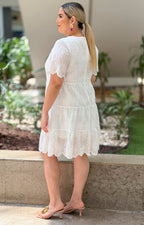 Vestido blanco bordado
