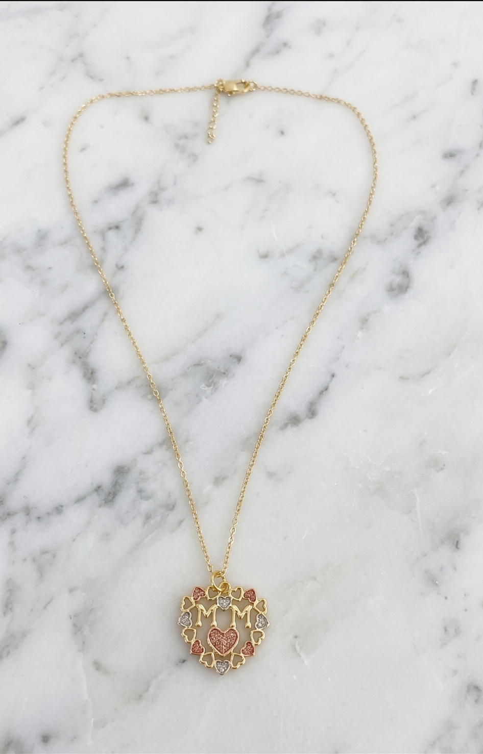 Collar de Corazones Brillantes - COLLARES CHAPA Boutiquemirel 