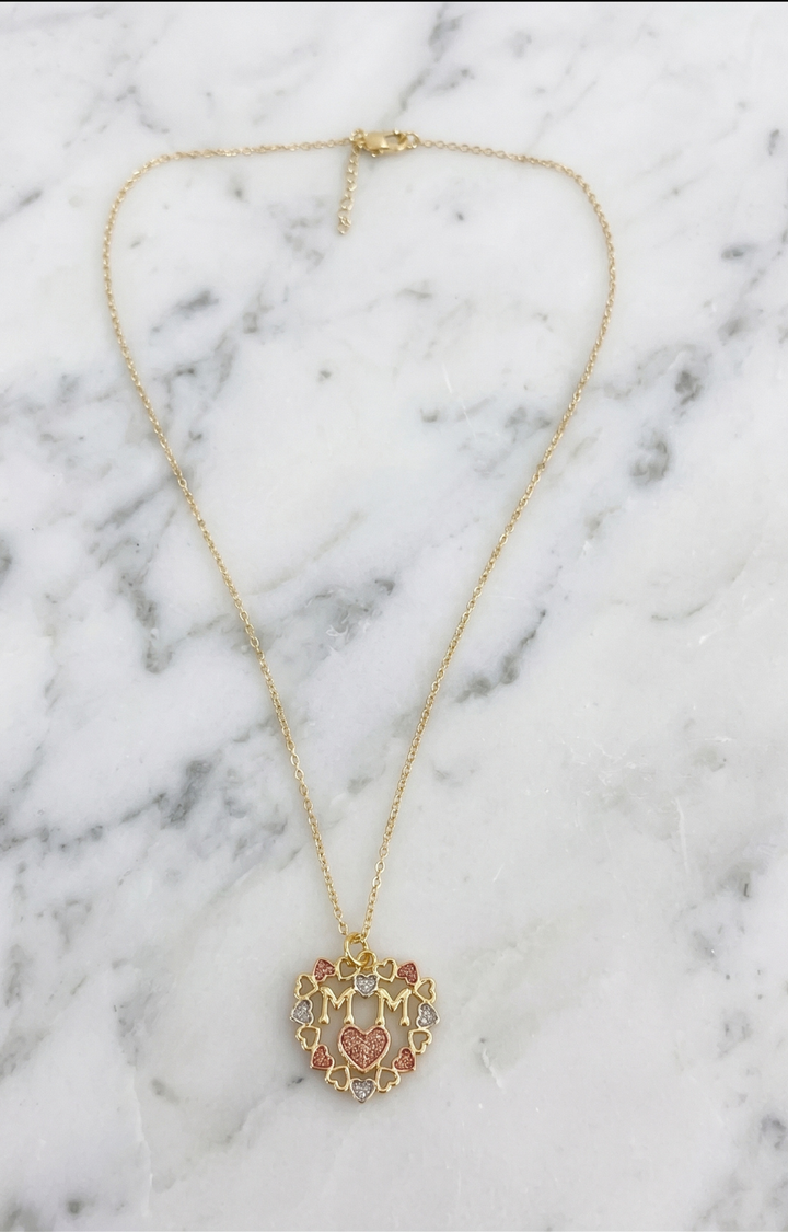 Collar de Corazones Brillantes - COLLARES CHAPA Boutiquemirel 