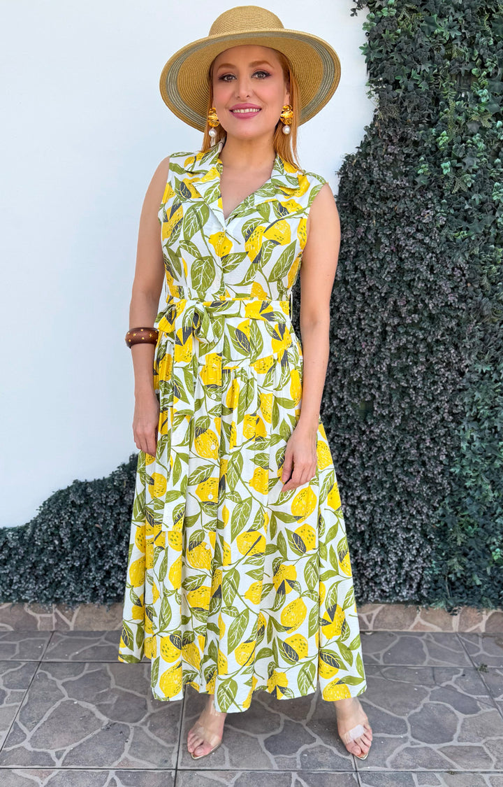 Vestido blanco estampado - VESTIDO LARGO REGULAR Boutiquemirel 
