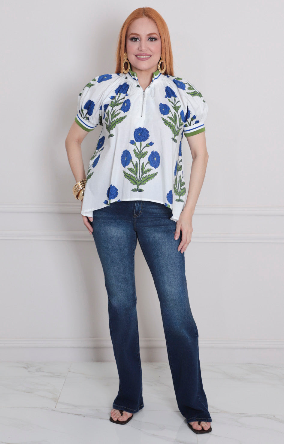 Blusa blanca estampada - BLUSAS REGULAR Boutiquemirel 
