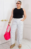 Pantalón blanco polka dots