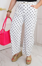 Pantalón blanco polka dots