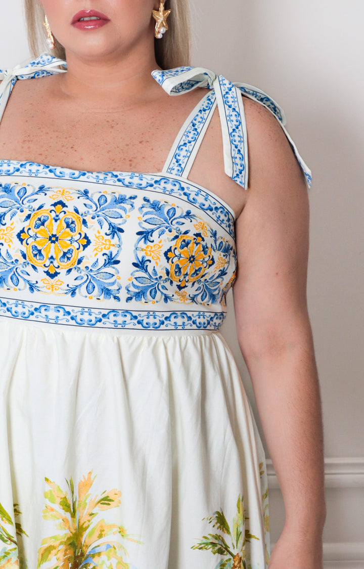 Vestido de tirantes con estampado - VESTIDO LARGO CURVY Boutiquemirel 