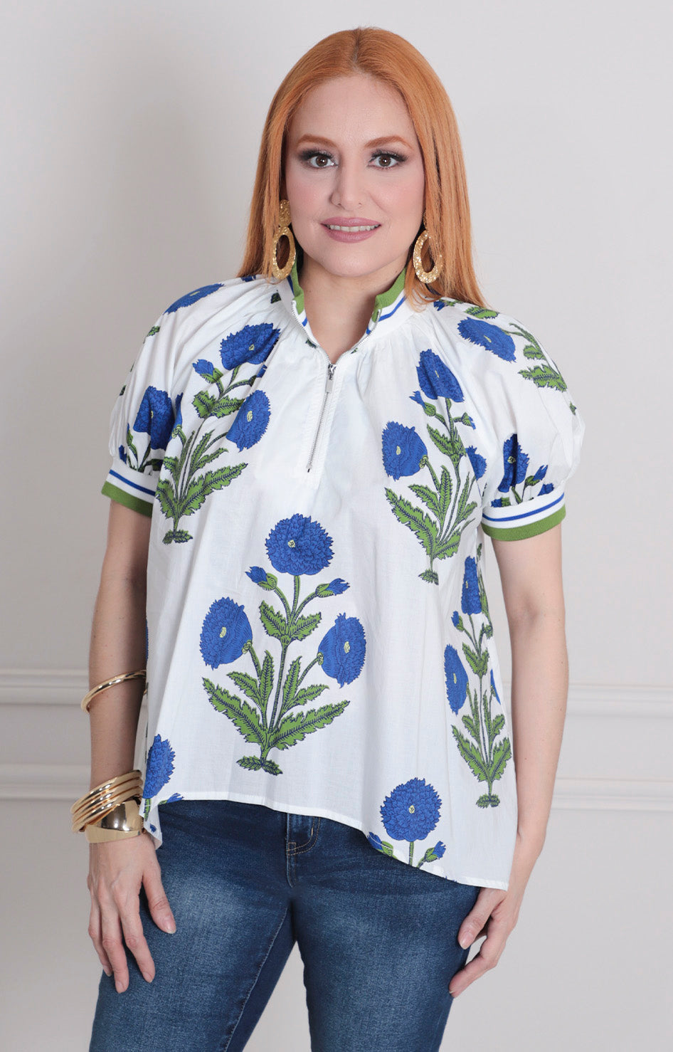 Blusa blanca estampada - BLUSAS REGULAR Boutiquemirel 