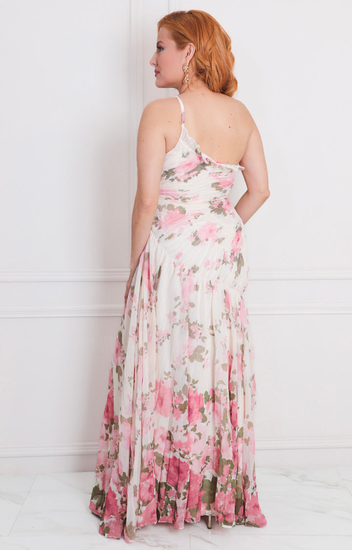 Vestido asimétrico con estampado - VESTIDO LARGO REGULAR Boutiquemirel 