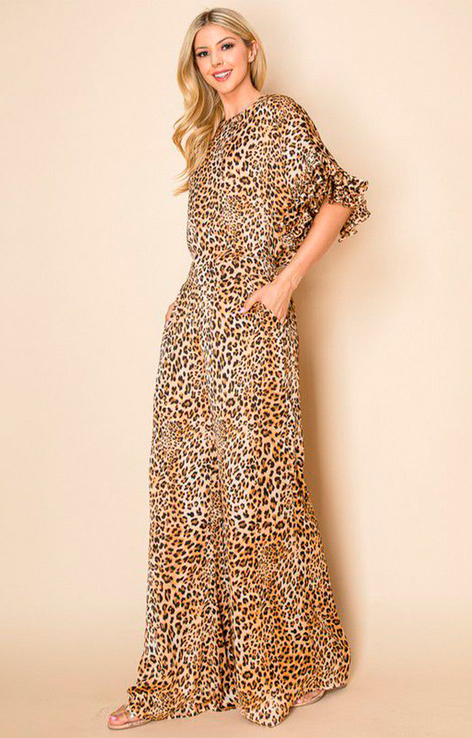 Conjutno beige estampado