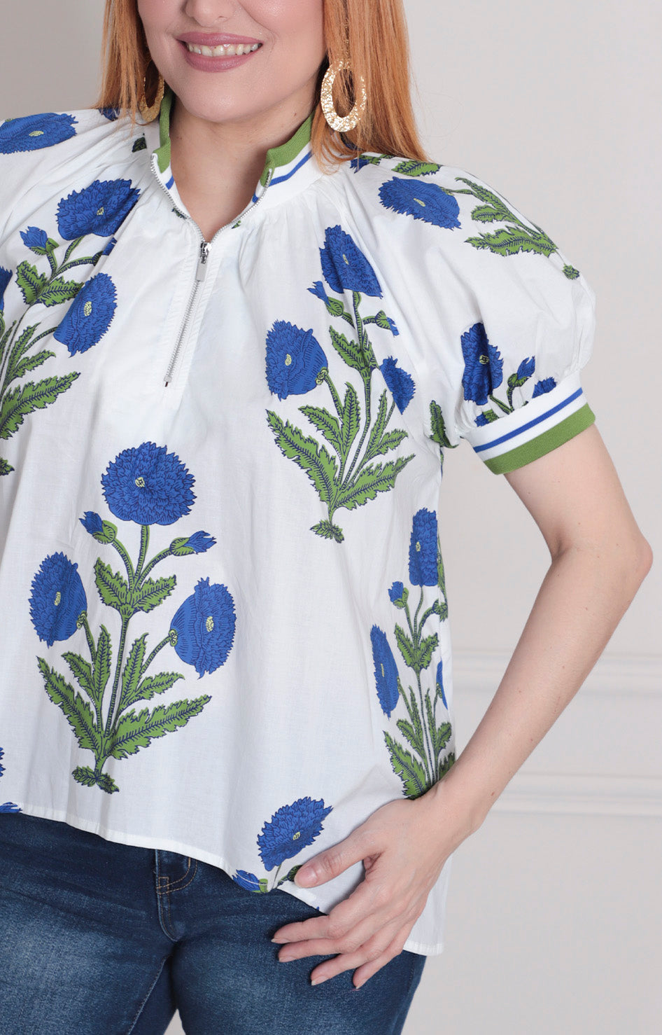 Blusa blanca estampada - BLUSAS REGULAR Boutiquemirel 