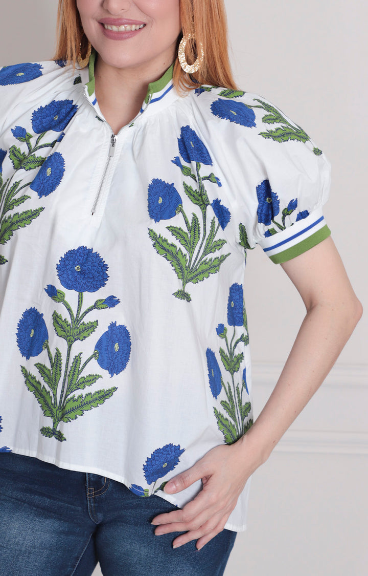Blusa blanca estampada - BLUSAS REGULAR Boutiquemirel 
