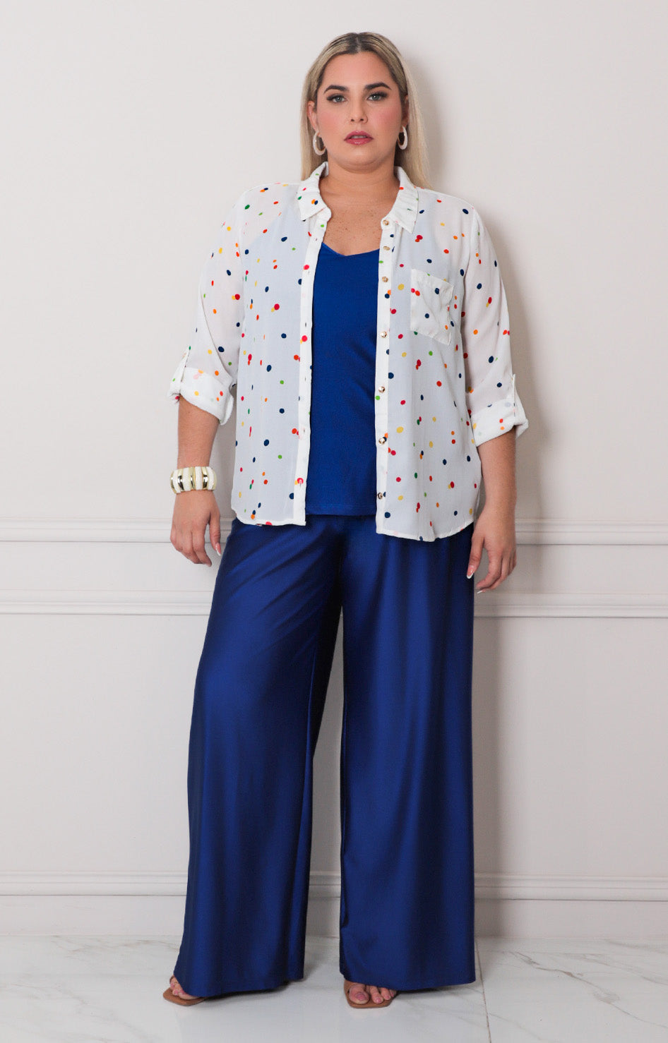 Blusa estampada con mangas - BLUSAS CURVY Boutiquemirel 